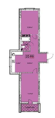 2-комнатная 57.8 м² в ЖК Совские пруды от застройщика, Киев