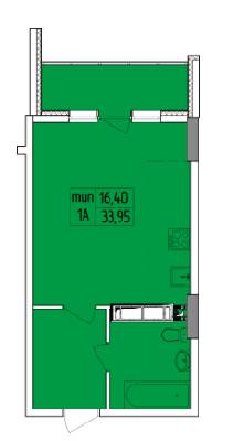 1-комнатная 33.95 м² в ЖК Совские пруды от 18 000 грн/м², Киев