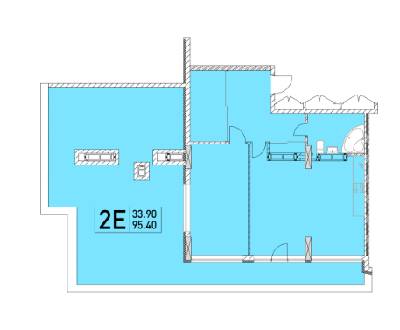 2-кімнатна 95.4 м² в ЖК Совські ставки від 18 000 грн/м², Київ