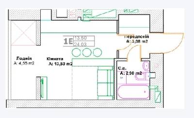 Студия 24.03 м² в ЖК Фортуна-2 от 20 500 грн/м², г. Ирпень