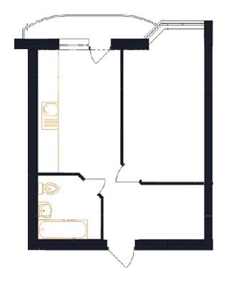 1-кімнатна 43 м² в ЖК Family від 26 300 грн/м², с. Гатне