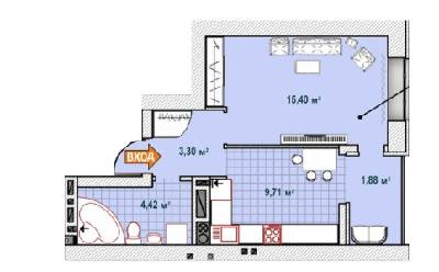 1-комнатная 34.71 м² в ЖК Синергия 2 от 16 000 грн/м², г. Ирпень