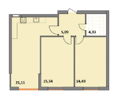 2-кімнатна 60.36 м² в ЖК Синергія 2+ від 13 500 грн/м², м. Ірпінь