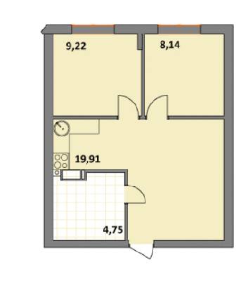 2-кімнатна 42.02 м² в ЖК Синергія 2+ від 13 500 грн/м², м. Ірпінь