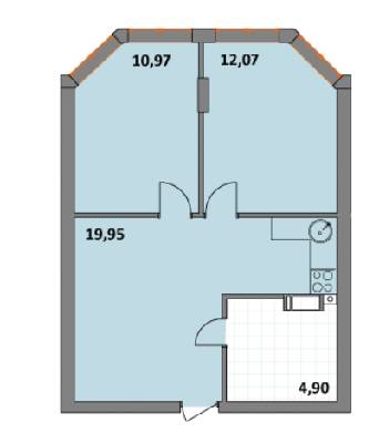 2-кімнатна 47.89 м² в ЖК Синергія 2+ від 13 500 грн/м², м. Ірпінь