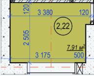 Кладовая 7.91 м² в ЖК 7'я от застройщика, с. Счастливое