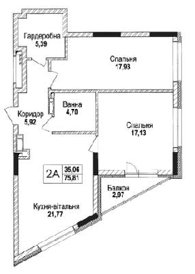 2-кімнатна 73 м² в КБ Concordia від 46 050 грн/м², Київ