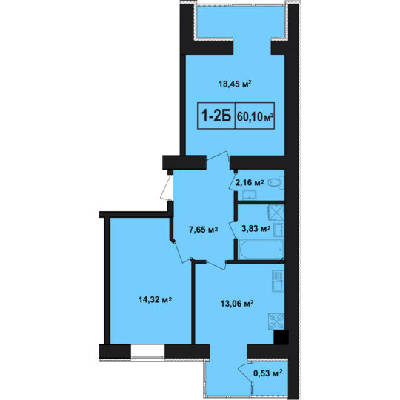 2-кімнатна 60.1 м² в ЖК Покровський від 16 600 грн/м², смт Гостомель