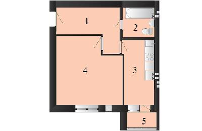 1-комнатная 37.44 м² в ЖК Пейзажные озера от 10 000 грн/м², пгт Макаров