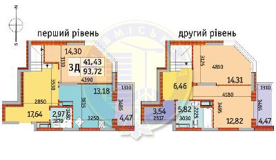 Дворівнева 93.72 м² в ЖК Райдужний від 19 250 грн/м², Київ