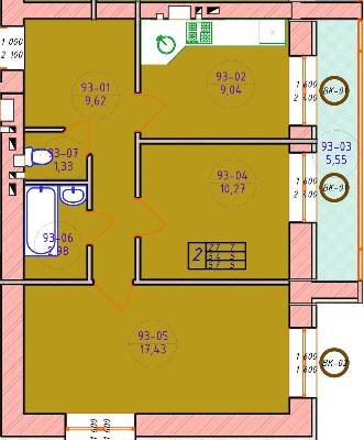 2-комнатная 57.5 м² в ЖК Ваш Добробут от 11 000 грн/м², г. Ирпень