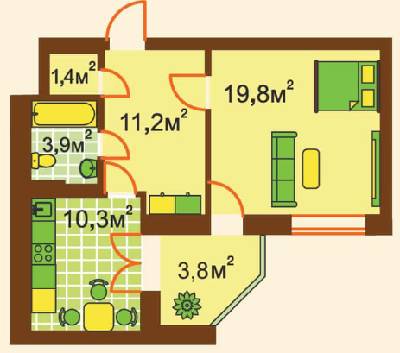 1-комнатная 50.4 м² в ЖК на ул. Университетская, 1-P от 23 250 грн/м², г. Ирпень
