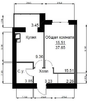 1-кімнатна 37.65 м² в ЖК Софіївський квартал від 16 500 грн/м², с. Софіївська Борщагівка