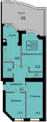 3-комнатная 72.2 м² в ЖК София Клубный от 30 000 грн/м², с. Софиевская Борщаговка