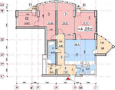 4-кімнатна 142.21 м² в ЖК Покровський посад від 39 350 грн/м², Київ