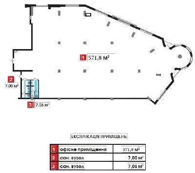 Офис 571.8 м² в ЖК Покровский посад от застройщика, Киев