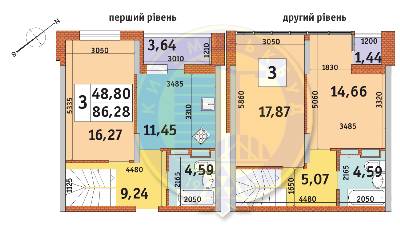 3-кімнатна 86.28 м² в ЖК Медовий від 21 330 грн/м², Київ