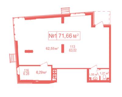 Приміщення вільного призначення 71.66 м² в ЖК Crystal Avenue від забудовника, с. Петропавлівська Борщагівка