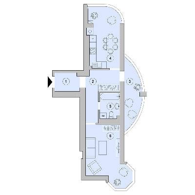 1-комнатная 52 м² в ЖК Cherry Town от 15 000 грн/м², г. Вишневое