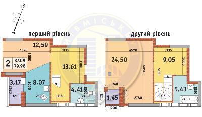 2-кімнатна 79.98 м² в ЖК Урлівський-2 від 21 131 грн/м², Київ