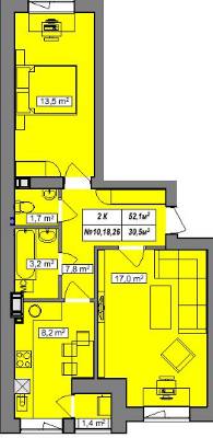 2-кімнатна 52.1 м² в ЖК Гудвіл від 14 000 грн/м², с. Хотів