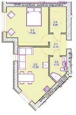 1-кімнатна 48.65 м² в ЖК Renome від 22 550 грн/м², м. Ірпінь