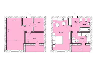 1-комнатная 36.6 м² в ЖК Покровский Двор от 17 500 грн/м², пгт Чабаны