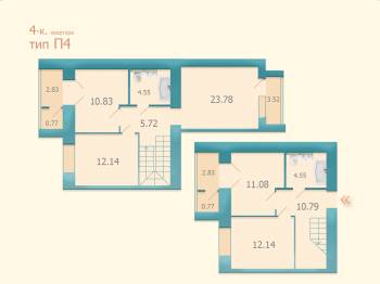 4-кімнатна 106.52 м² в ЖК Козацький від 22 000 грн/м², Київ