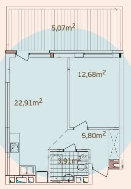 1-кімнатна 50.37 м² в ЖК Варшавський Плюс від 18 950 грн/м², Київ