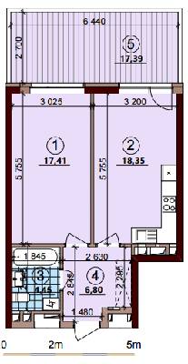 1-комнатная 52.23 м² в ЖК Варшавский Плюс от 18 950 грн/м², Киев