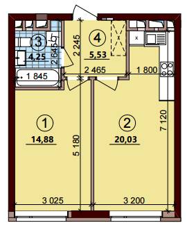 1-комнатная 44.69 м² в ЖК Варшавский Плюс от 18 950 грн/м², Киев