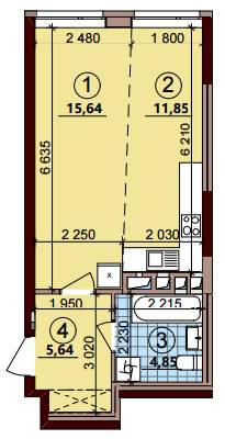 1-комнатная 37.98 м² в ЖК Варшавский Плюс от 18 950 грн/м², Киев