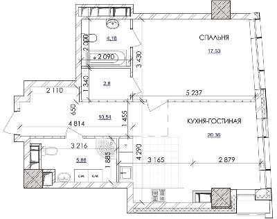 1-комнатная 60.52 м² в ЖК Park Avenue VIP от застройщика, Киев