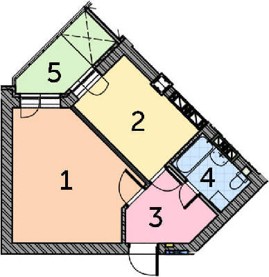 1-кімнатна 42.38 м² в ЖК Ірпінські Липки від 17 000 грн/м², м. Ірпінь