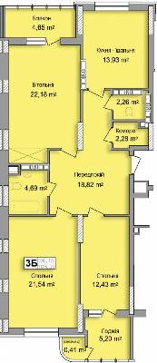 3-кімнатна 108.39 м² в ЖК по вул. Ю. Кондратюка від 25 700 грн/м², Київ