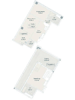 3-комнатная 109.29 м² в ЖК Бульвар Фонтанов от 71 280 грн/м², Киев