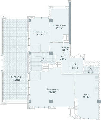 3-комнатная 147.63 м² в ЖК Бульвар Фонтанов от 71 280 грн/м², Киев