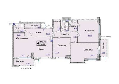 4-кімнатна 143.38 м² в ЖК Новопечерські Липки від 34 390 грн/м², Київ