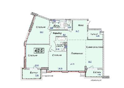 4-кімнатна 154.87 м² в ЖК Новопечерські Липки від 34 390 грн/м², Київ