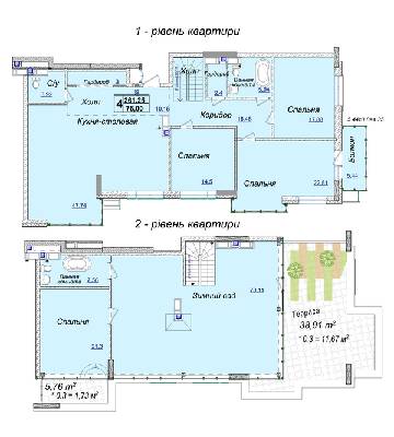 4-кімнатна 261.25 м² в ЖК Новопечерські Липки від 34 390 грн/м², Київ