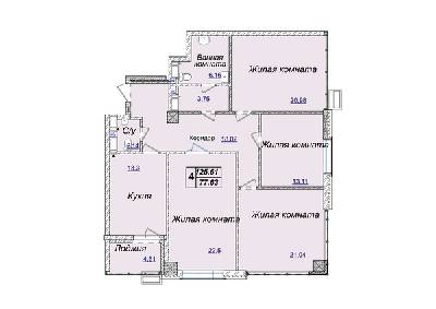 4-комнатная 125.61 м² в ЖК Новопечерские Липки от 34 390 грн/м², Киев