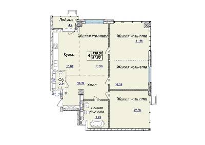 4-кімнатна 130.01 м² в ЖК Новопечерські Липки від 34 390 грн/м², Київ