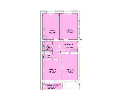 3-комнатная 85.86 м² в ЖК Кришталевi джерела от 25 480 грн/м², Киев