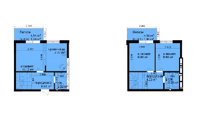 3-кімнатна 56.43 м² в ЖК Кришталевi джерела від 22 750 грн/м², Київ