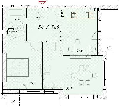 2-комнатная 71.6 м² в ЖК Цитадель от 15 550 грн/м², г. Белгород-Днестровский