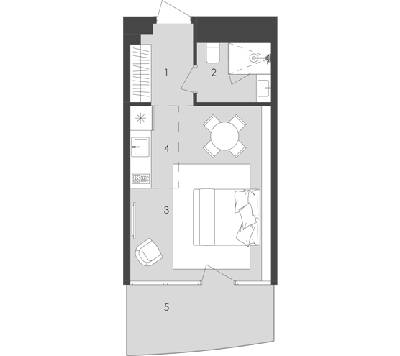 Студія 29.79 м² в  Aura Apart від 30 150 грн/м², Одеса