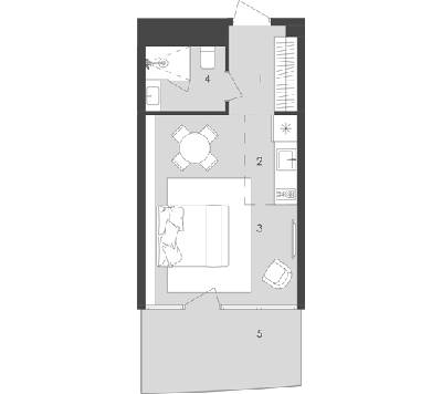 Студія 30.42 м² в  Aura Apart від 30 550 грн/м², Одеса