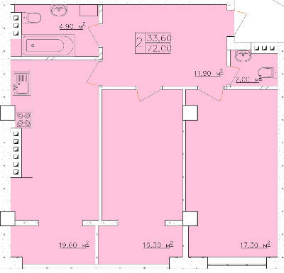 2-кімнатна 72 м² в ЖК Club Marine від 18 350 грн/м², Одеса