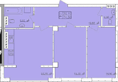 Офіс 74.5 м² в ЖК Club Marine від забудовника, Одеса