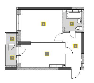 1-кімнатна 45.38 м² в ЖК Campus від 25 020 грн/м², Київ